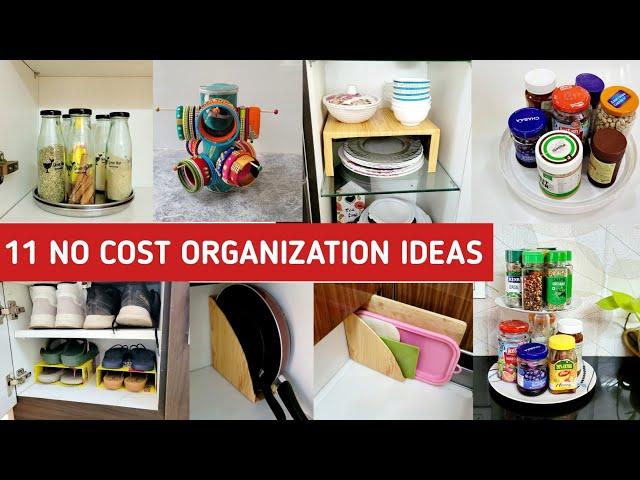 11 No Cost Home & Kitchen Organization Ideas | 11 Useful Home Hacks That Makes Your Life Easier