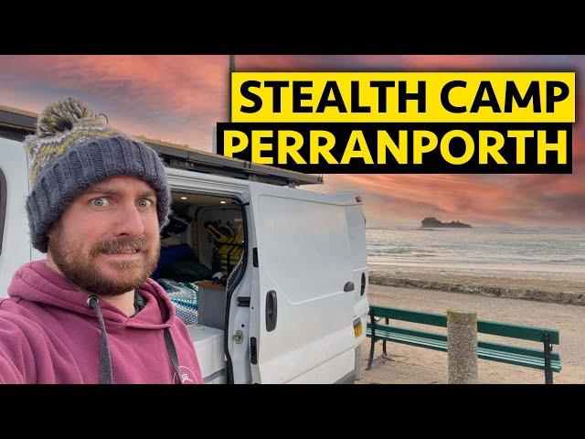 Stealth Van Camping at Perranporth Beach Cornwall