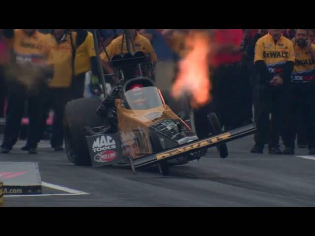 NHRA Top Fuel driver Doug Kalitta's WILD launch in Super Slo Mo