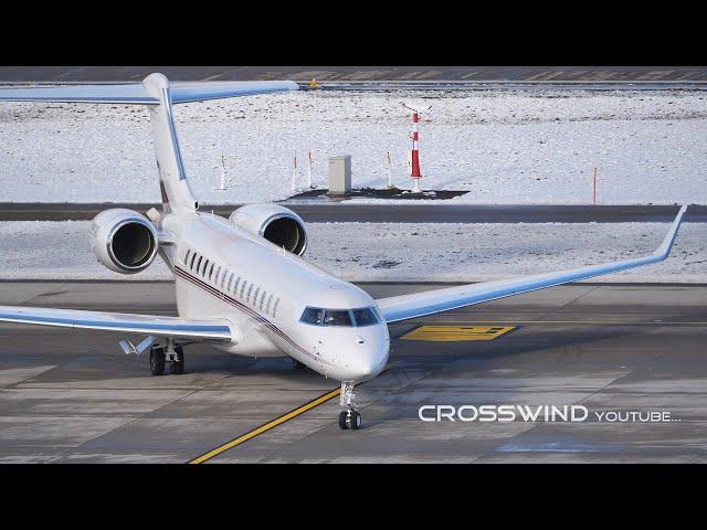 Global 7500 Bombardier WEF TRAFFIC Zurich Airport 19.01.2024 #GLT7