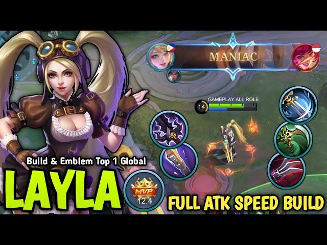 Layla Full Attack Speed Build and New Emblem 100% BROKEN - Build Top 1 Global Layla
