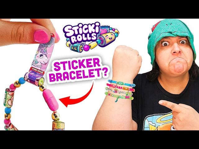 STICKERS & CANDY?! 2 Weird & Unique Bracelet Kits Sticki Rolls Unboxing