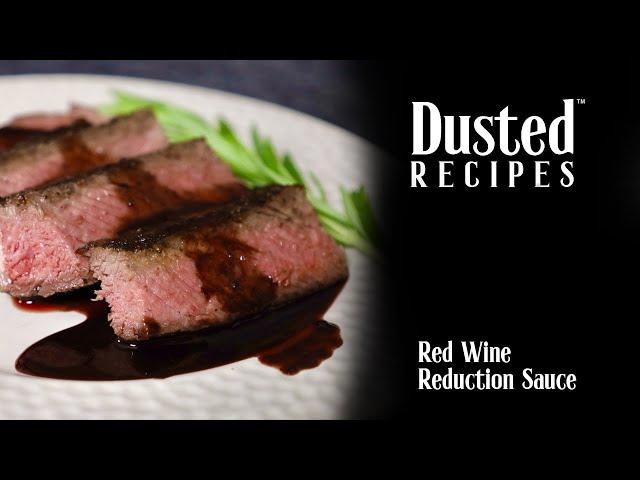 Dusted Ribeye with Red Wine Reduction Sauce