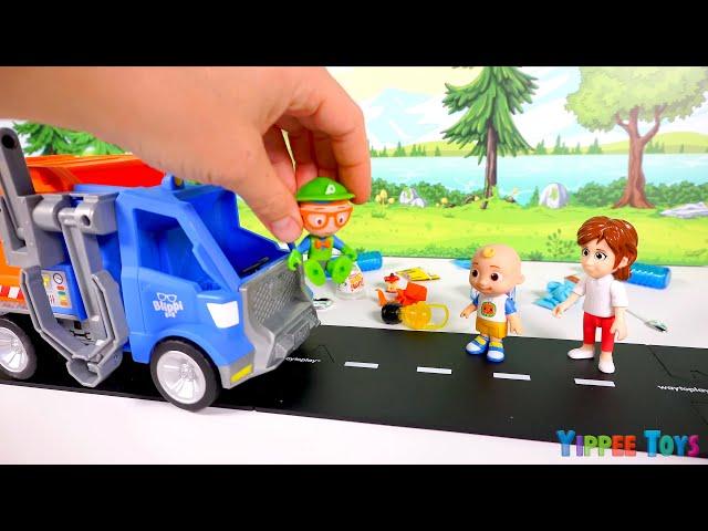 Recycle with Garbage Trucks | Toy Video for Kids