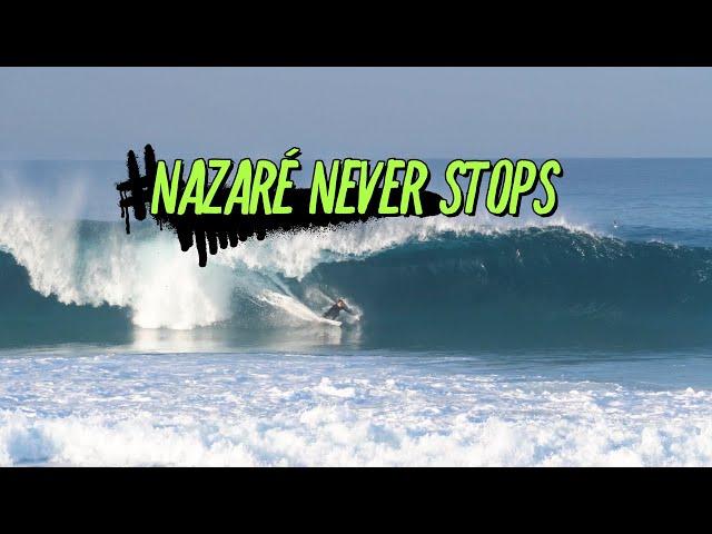 Surfers and Bodyboarders enjoy "Small" Nazaré | Raw footage