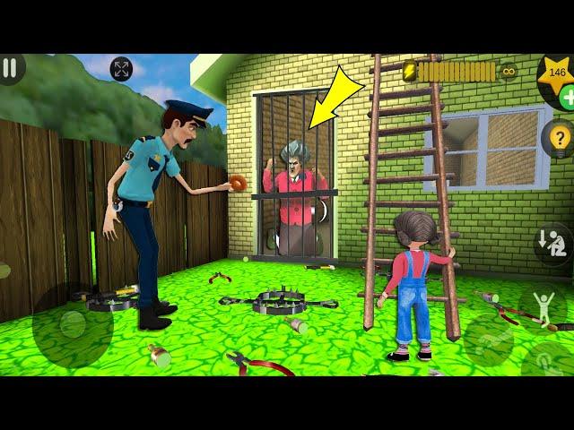 Scary Teacher 3D - with nick and tani troll Miss T fell face down part 4543 #scaryteacher3d