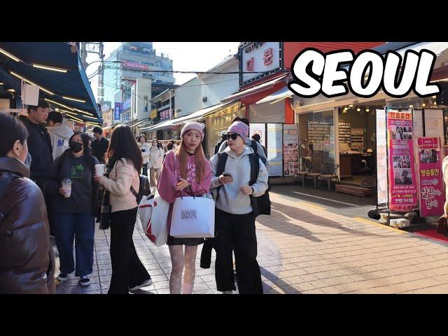 Hongdae Street Walking tour. Seoul City Korea 4k City Tour