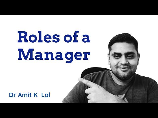 Role of a Manager