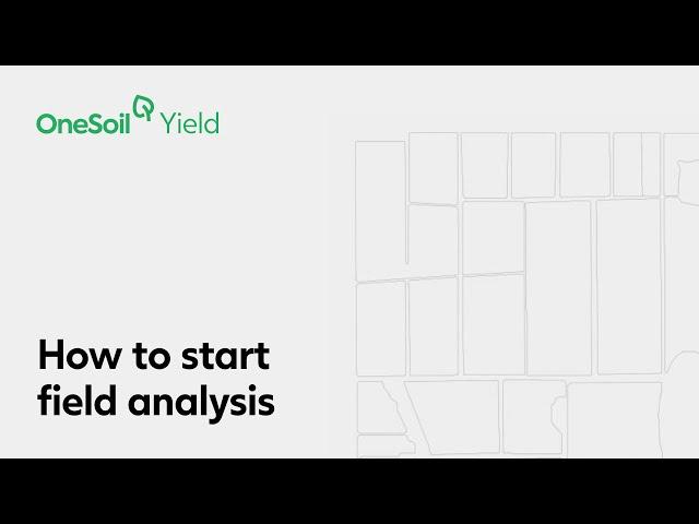 How to start field analysis