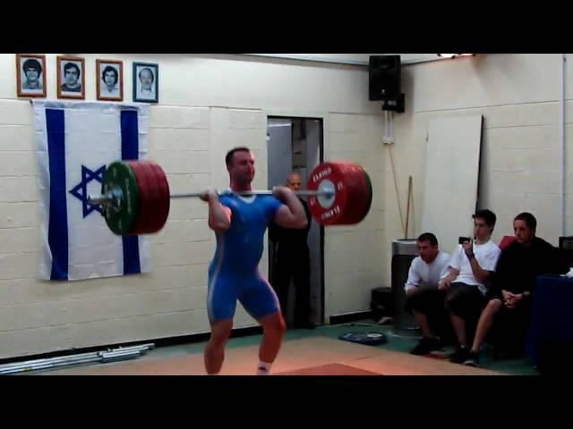 Israeli national record 195kg clean and jerk