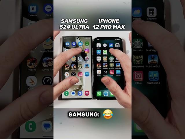 Samsung S24 Ultra vs iPhone 12 Pro Max  Can Apple Hold Its Ground?  #shorts