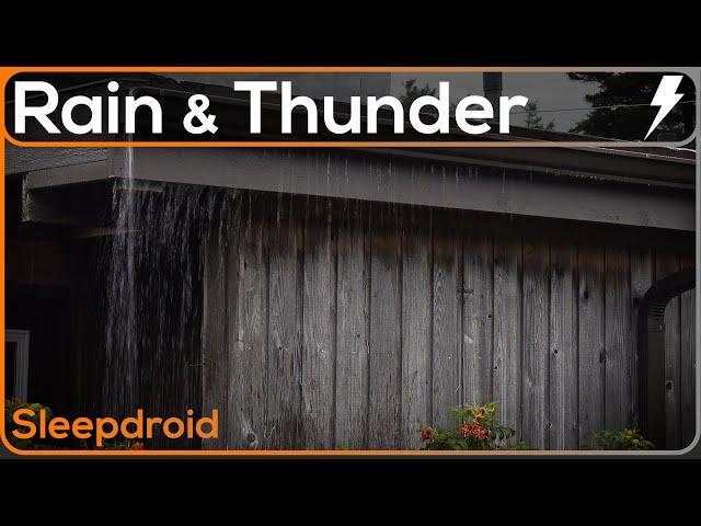 ► Hard Rain & Thunder Storm Sounds for Sleeping with Overflowing Roof Gutters, Fall Asleep (Lluvia)