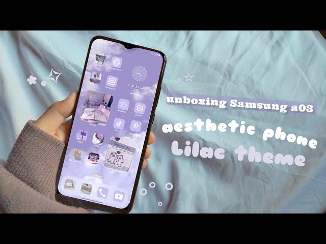 Unboxing Samsung galaxy a03 ll how to have an aesthetic phone android 