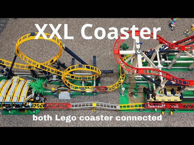 Lego Loop coaster(10303) connected with Lego Roller coaster(10261)