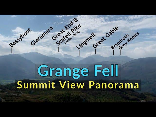 Grange Fell : Fully Labelled Summit View Panorama