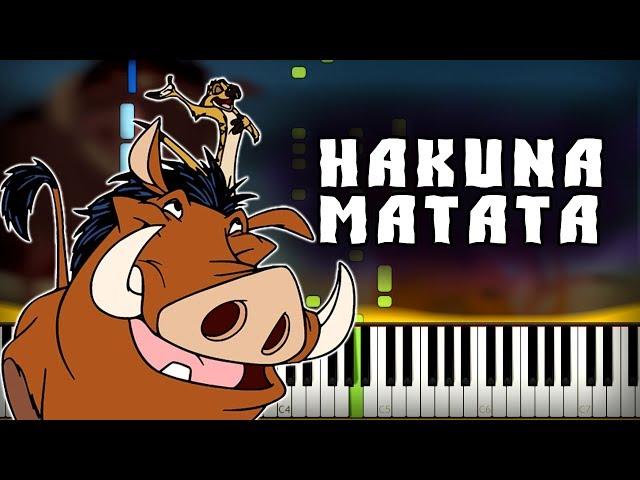  Timon and Pumbaa - Hakuna Matata Piano Tutorial (Sheet Music + midi)