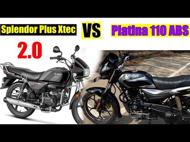 New Hero Splendor Plus Xtec 2 0 Vs Bajaj Platina Abs Full Detailed Review In 2024