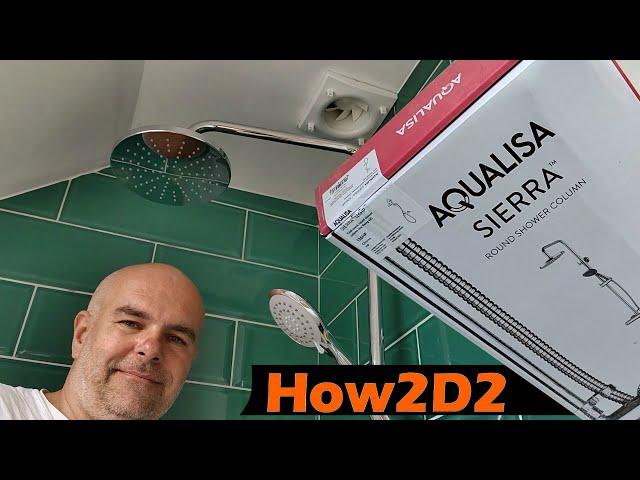 How to install Aqualisa Sierra shower bar adjustable shower kit.  #plumbing #shower #installation