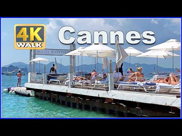 【4K】WALK CANNES France BEACH 4K video Travel vlog