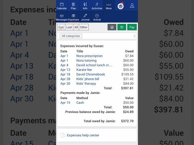 Track Parenting Expenses So You Get Reimbursed: Custody X Change