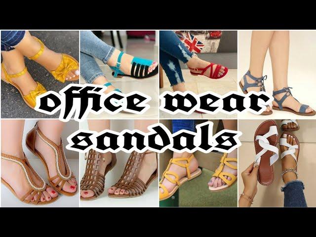 latest office wear sandal design || trendy flat sandals