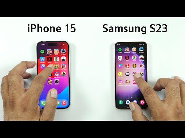 iPhone 15 vs Samsung S23 - SPEED TEST