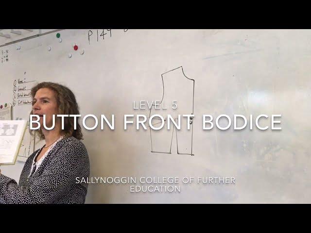 Button Front Bodice Draft - Level 5 Drafting Sample