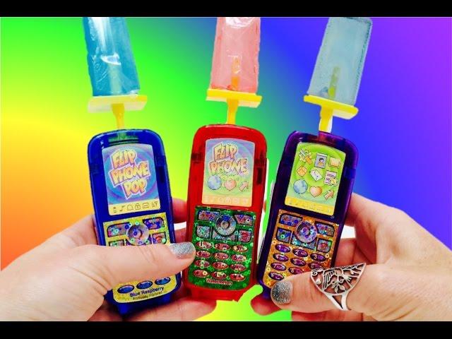 FLIP PHONE POP Lollipop Candy Toy