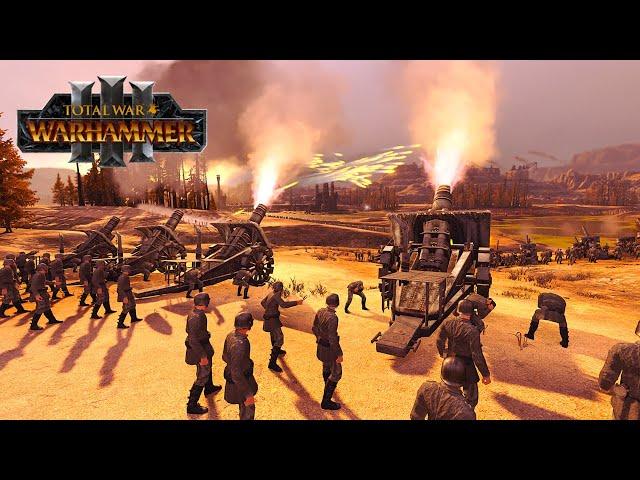 GERMAN IMPERIAL ARMY VS Khorne/Slaanesh - TW Millennium Mod | Total War WARHAMMER 3 | FIRESupport|4K