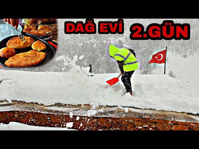 DAĞ EVİ~YOĞUN KAR FIRTINASI~SOBA EKMEĞİ KAHVALTI
