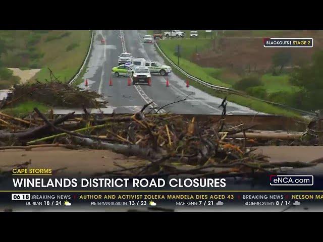 Cape Storms | Winelands district road closed