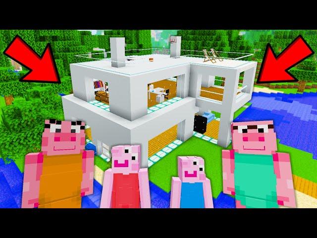 Peppa Pig Build A Modern House in Minecraft