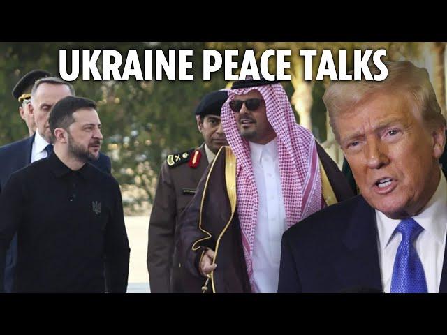 Trump weighs in as Zelensky arrives in Saudi Arabia for peace talks