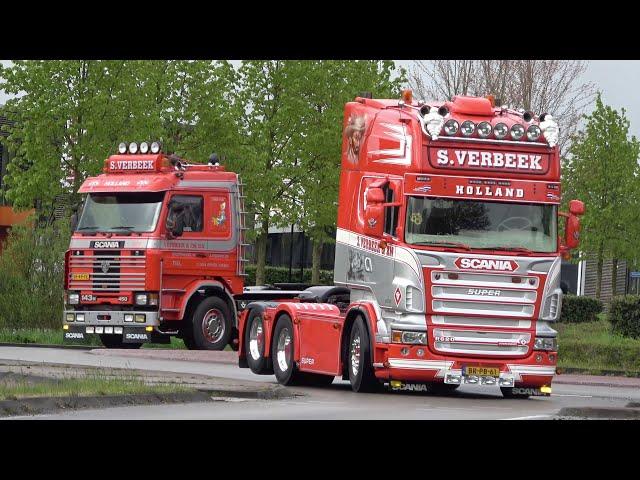 Retro Truck Tour 2024 Truckshow for old Trucks | open pipes sound from Scania V8 L6, DAF, Volvo