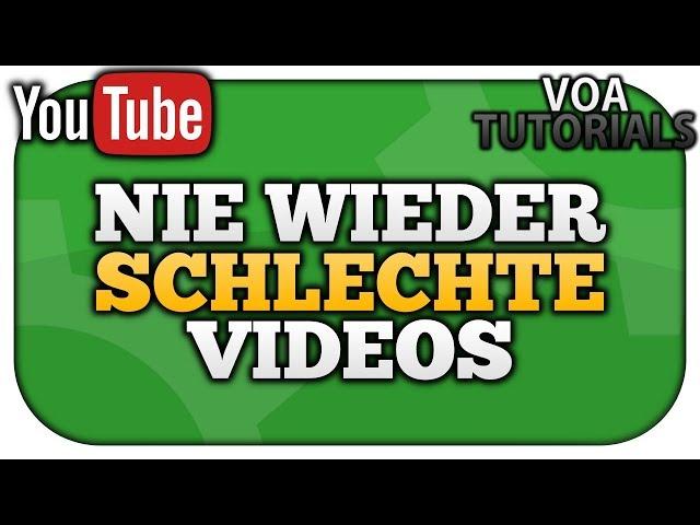 Nie wieder SCHLECHTE Videos machen! [Wichtige Tipps] 2020 | VoaTutorials