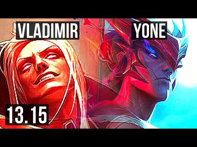 VLAD vs YONE (MID) | Rank 1 Vlad, 3/0/4 | KR Challenger | 13.15