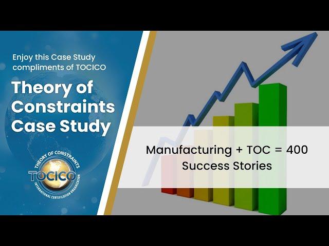 Manufacturing + TOC = 400 success stories YouTube presented by Dr. Lisa Lang