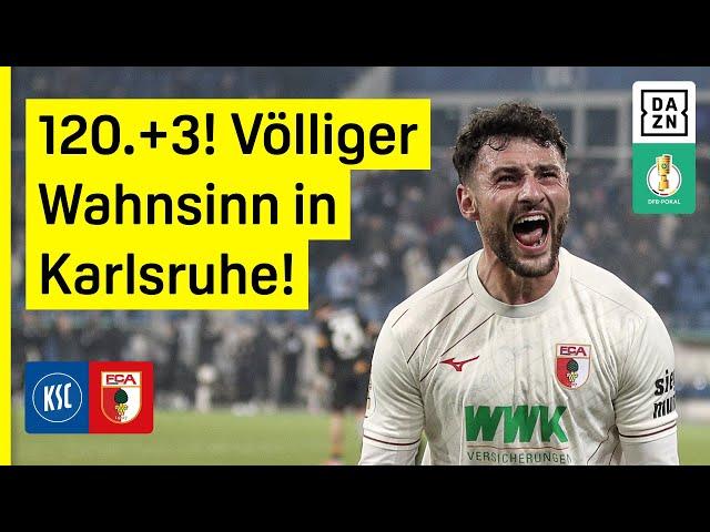 Last-Minute Pokal-Drama: Karlsruher SC - FC Augsburg | DFB Pokal | DAZN Highlights