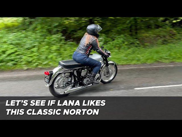 Lana rides the 1962 Norton Dominator 88 - quick ride review