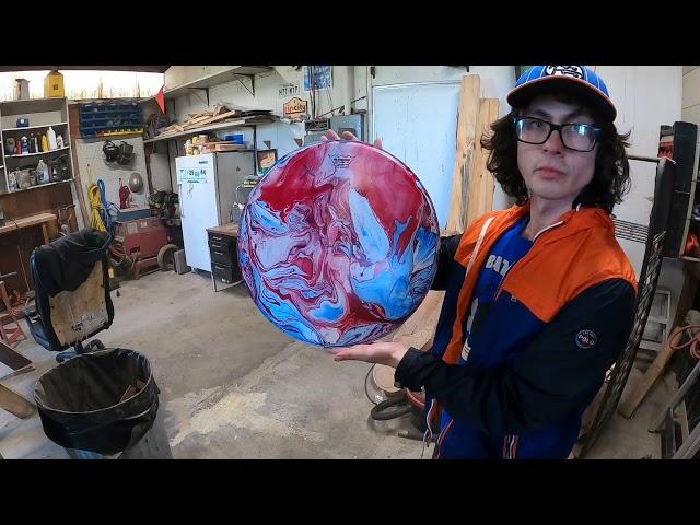 Hydro dipping a bass drum head & guitar body