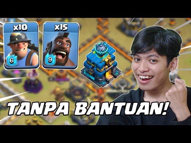 TH 12 TANPA BANTUAN! QueenWalk + Miner Hog - Clash Of Clans Indonesia