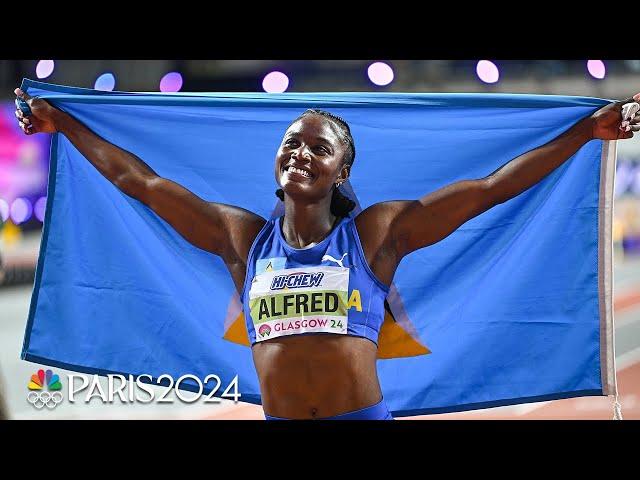 Julien Alfred and Ewa Swoboda go stride for stride in women's 60m at Indoor Worlds | NBC Sports