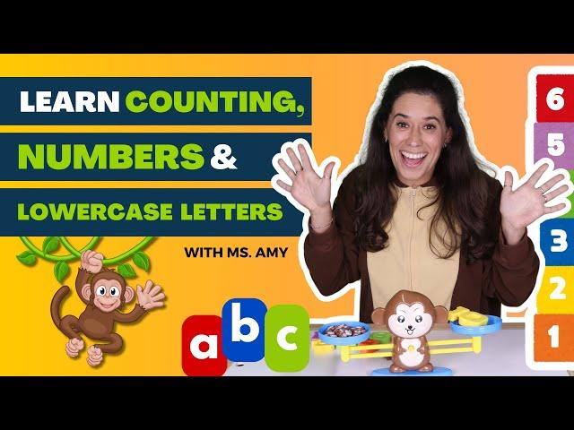 Learn counting, numbers, the alphabet & lowercase letters - Toddler learning, preschool activities