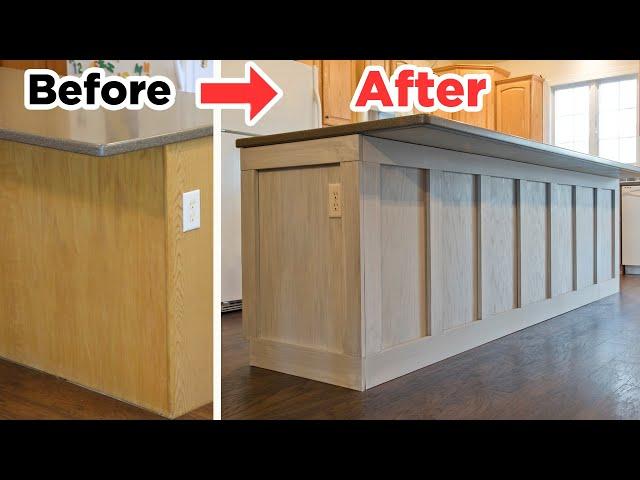 How to: Remodel/Update Cheap Builder Grade Kitchen Island - DIY Makeover Renovation