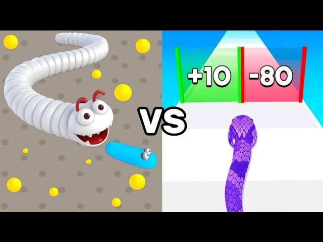 Snake Run Race  VS Worms Clash Snake Games 