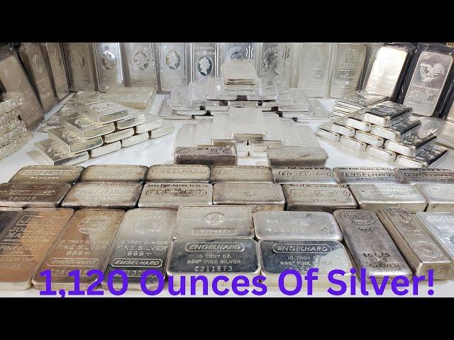 112 Silver Bars!! My 10 Ounce Silver Bar Stack!