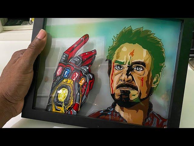 Avengers Endgame 3D Glass painting (How to create a 3D Glass Painting)