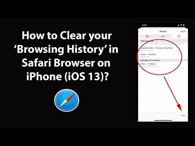 How to Clear your Browsing History in Safari Browser on iPhone (iOS 13)?