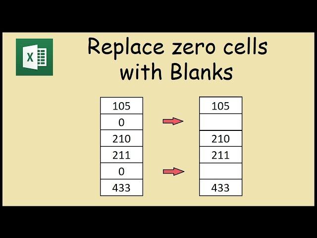 How to replace 0 with blank cells Excel