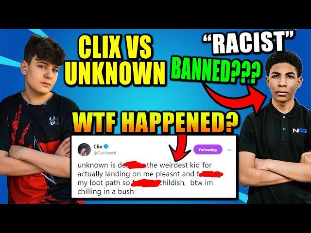 Clix PISSED & Getting UnknownArmy BANNED for this..? Unknown Calls Pro RACIST! (FULL STORY)